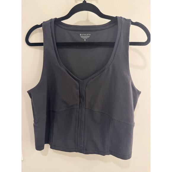 Athleta Crop Tank Top Black XL - Picture 1 of 5